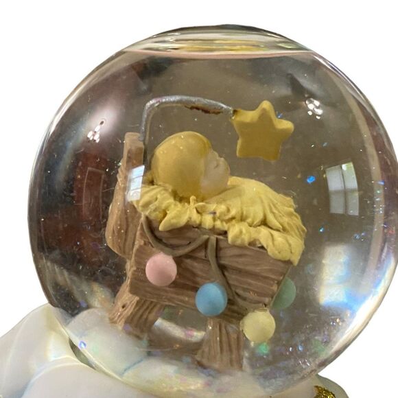 Vintage Precious Moments by Enesco 1999 Angel Playing Harp Water Globe - Picture 5 of 8